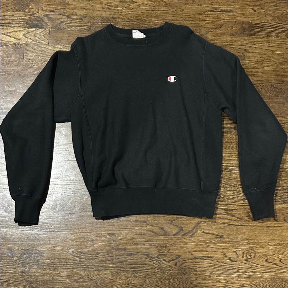 Champion Men's Classic Black Crewneck Sweater